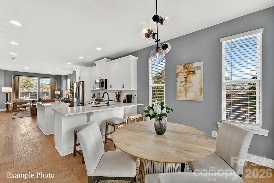 Furnished interior view inside a new home in North End Terraces, Charlotte (Image 3).