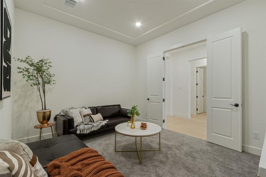 Furnished interior view inside a new home in , Prosper (Image 6). Furnished interior view inside a new home in , Prosper (Image 6).