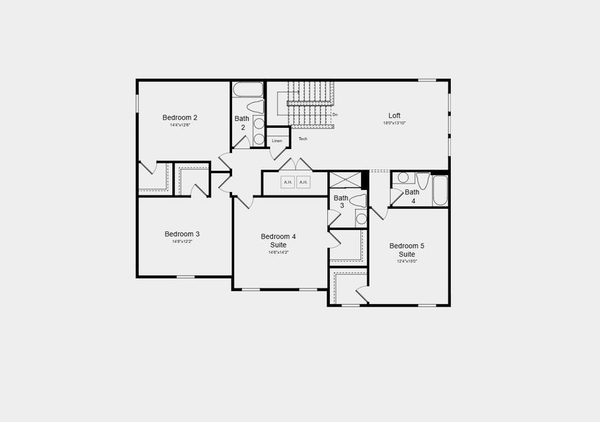2D floor plan layout for the Waikiki by Taylor Morrison in Victoria Lakes, Odessa, FL (Image 4).