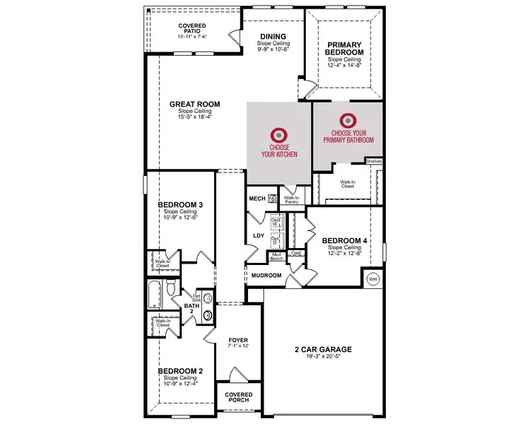 2D floor plan layout of this home in Verandah, Royse City, TX (Image 3).