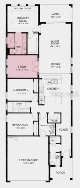 Additional Highlights Include: Study in place of flex, single pocket door at primary suite to primary bath, 8' interior doors, all appliances included!
