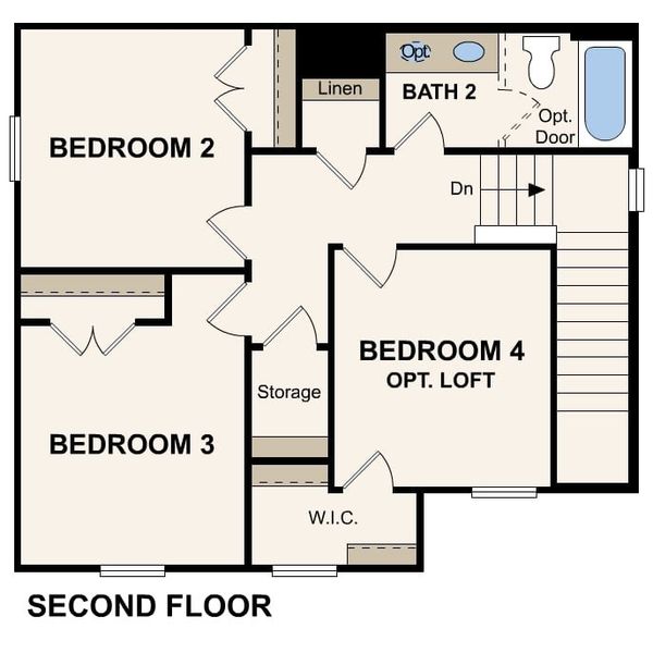 2D floor plan layout of this home in Mesa Vista, San Antonio, TX (Image 3).
