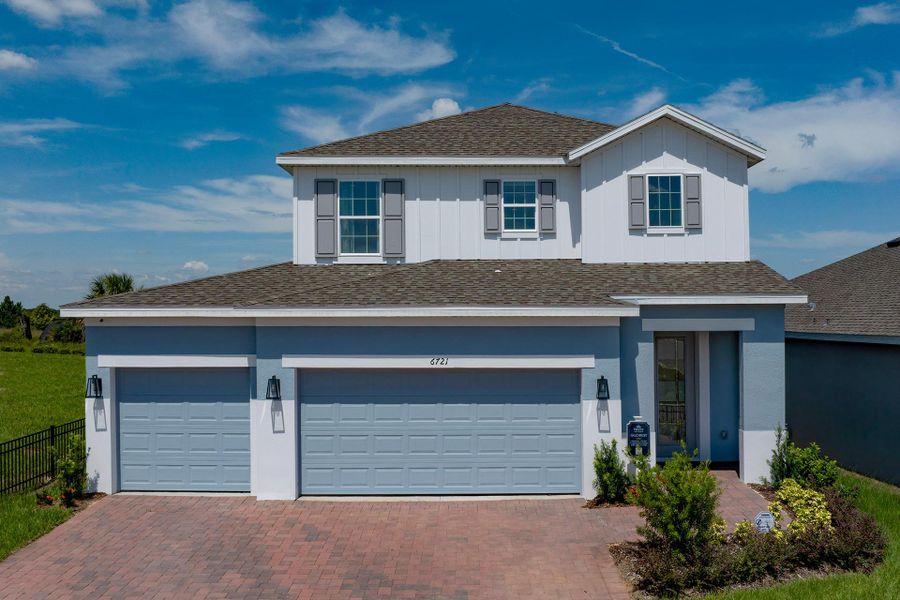 Gilchrist elevation 3 shown with optional 3rd car garage