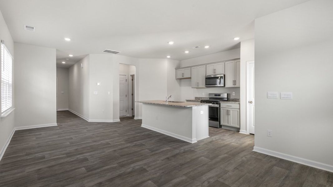 Furnished interior view inside a new home in The Townes at Galvins Ridge, Sanford (Image 7).