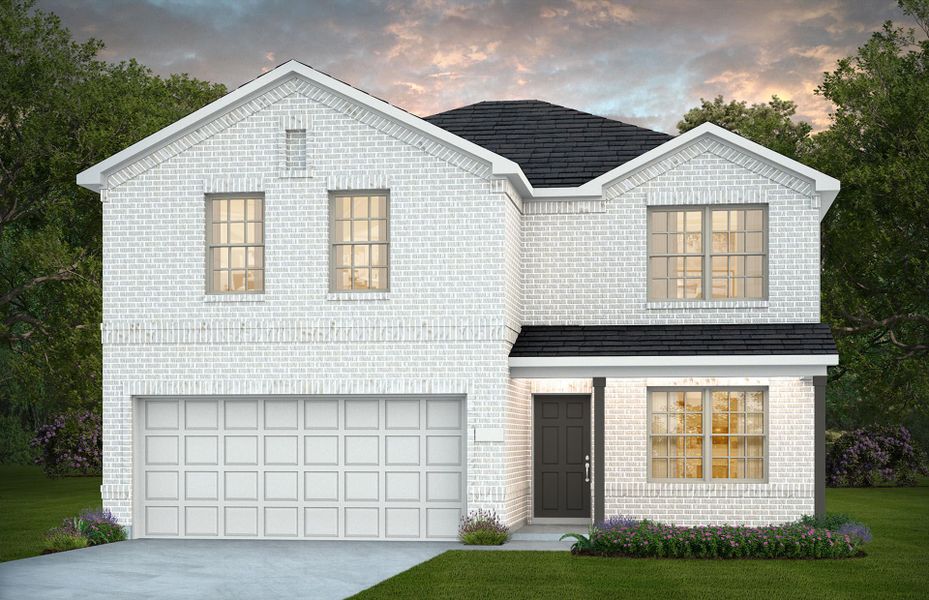 Representative exterior photo of a completed home built from the Enloe by Centex in Crosby Farms, Crosby, TX (Image 2). Representative exterior photo of a completed home built from the Enloe by Centex in Crosby Farms, Crosby, TX (Image 2).