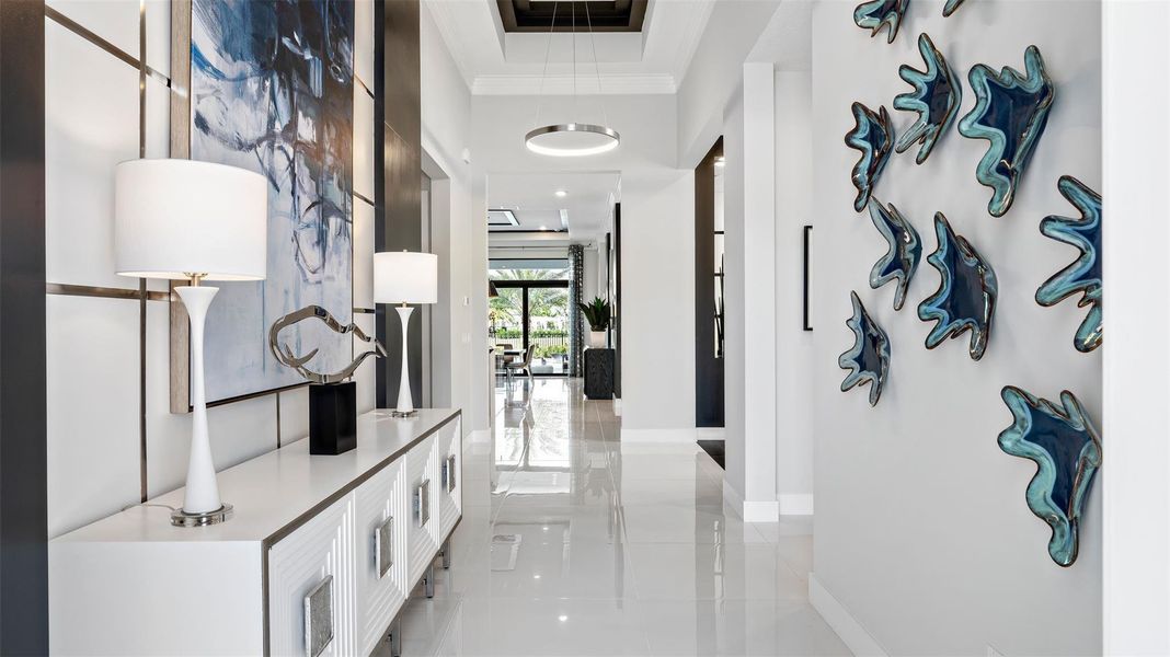 Furnished interior view inside a new home in Cresswind Palm Beach at Westlake, Westlake (Image 30).