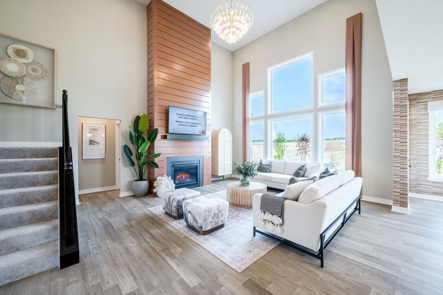 Representative furnished interior of a home built from the Charles by Fischer Homes in Twin Lakes, Hoschton (Image 57).