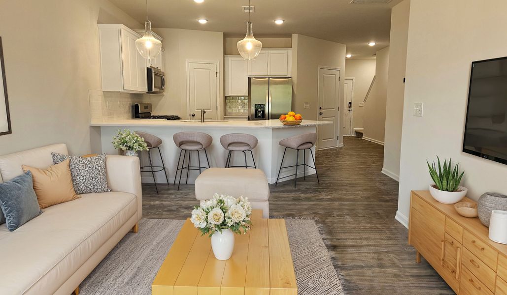Representative furnished interior of a home built from the Lawson by Veranda Homes in The Abbey at Trolley Run Station, Aiken (Image 5).