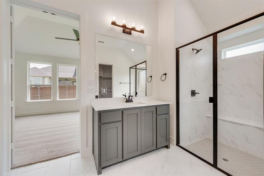 Furnished interior view inside a new home in Estates at Rockhill, Frisco (Image 10).