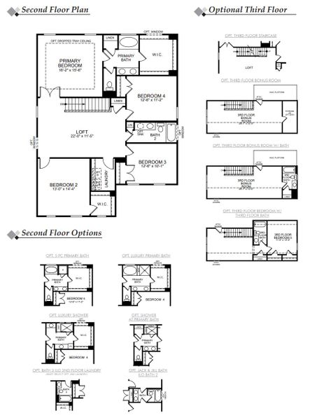 2D floor plan layout of this home in Waterford Commons, Rock Hill, SC (Image 3).
