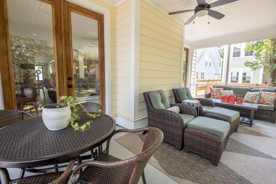 Exterior details and patio area of a home in Overlook at Copahee Sound, Awendaw (Image 40). Exterior details and patio area of a home in Overlook at Copahee Sound, Awendaw (Image 40).