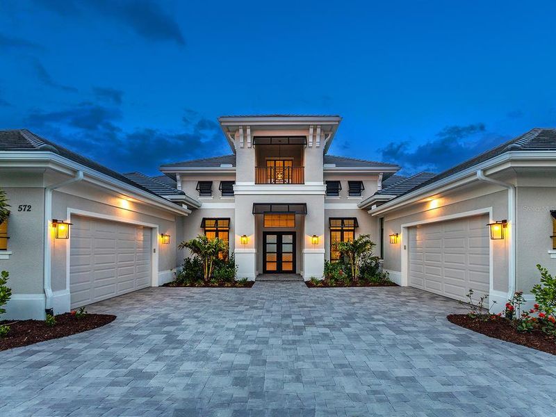 Front exterior of a new home in , Sarasota, FL, highlighting curb appeal (Image 28).