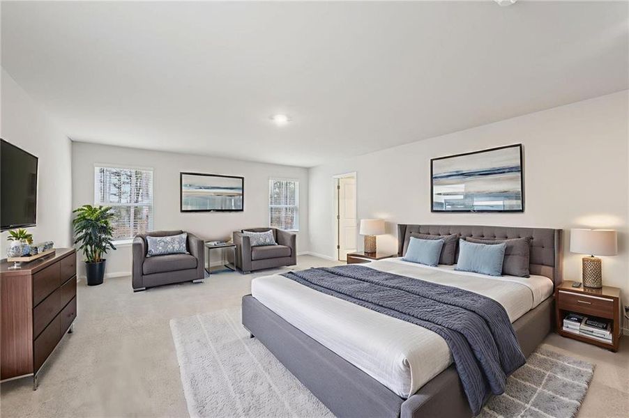 Furnished interior view inside a new home in Parkside at Grayson, Grayson (Image 12).