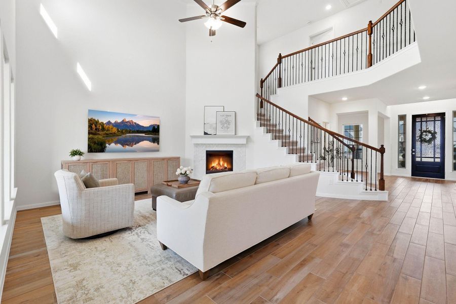Furnished interior view inside a new home in Waterstone on Lake Conroe, Montgomery (Image 7).