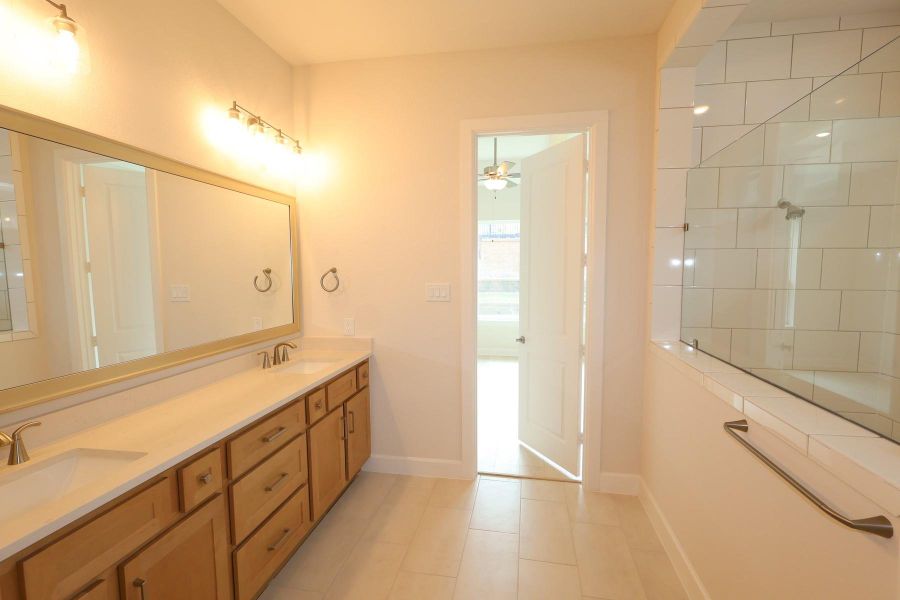 Furnished interior view inside a new home in The Woodlands Hills 60’, Willis (Image 3).