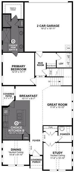 Beazer Homes Treeline Alpine floorplan.
