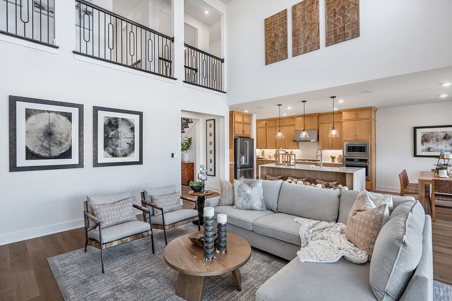 Representative furnished interior of a home built from the Ametrine by Taylor Morrison in Parkside on the River, Georgetown (Image 9).