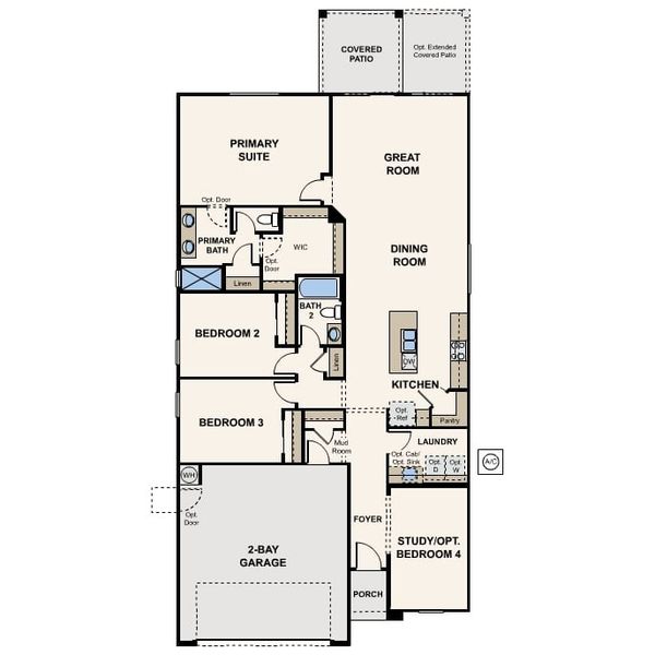 2D floor plan layout of this home in North Copper Canyon, Surprise, AZ (Image 2). 2D floor plan layout of this home in North Copper Canyon, Surprise, AZ (Image 2).