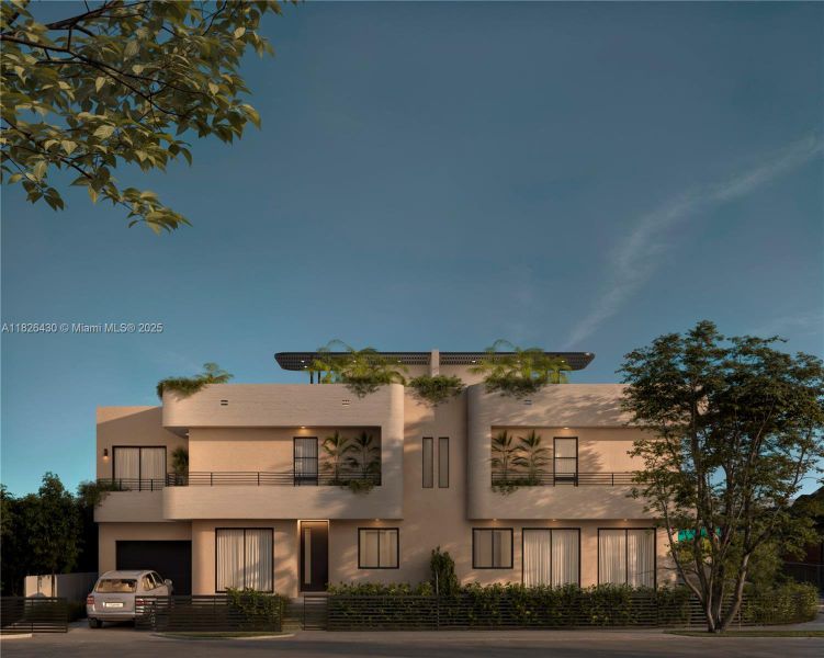 Front exterior of a new home in , Miami, FL, highlighting curb appeal (Image 1). Front exterior of a new home in , Miami, FL, highlighting curb appeal (Image 1).