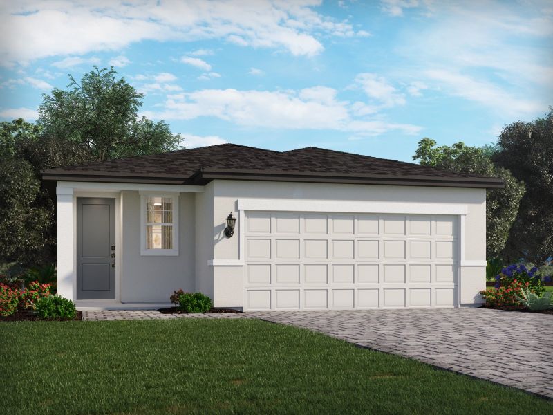 Front exterior of a home in the Hamilton Bluff - Classic Series community, located in Lake Hamilton, FL (Image 12).