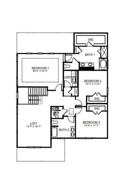 2D floor plan layout of this home in Westport, York, SC (Image 3).