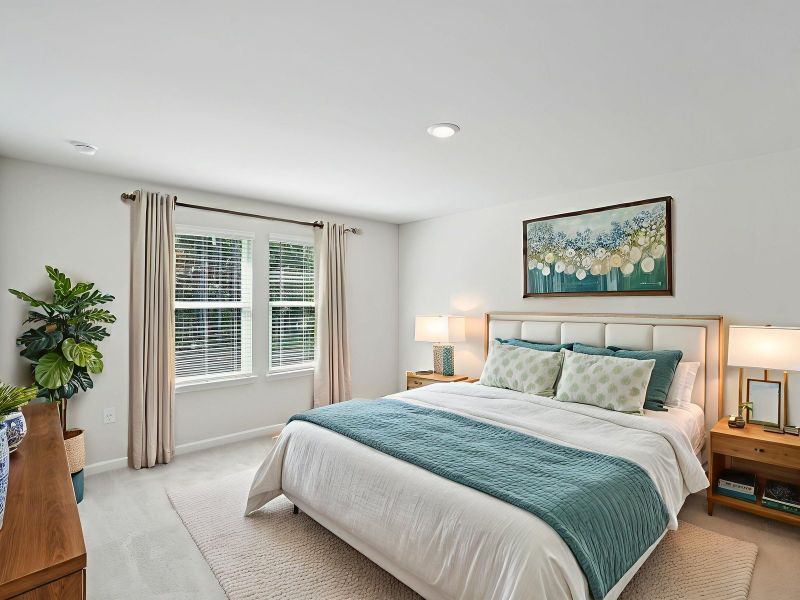 Furnished interior view inside a new home in Parkside at Grayson, Grayson (Image 7).