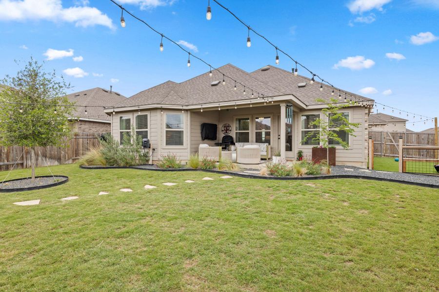 Back of home and yard