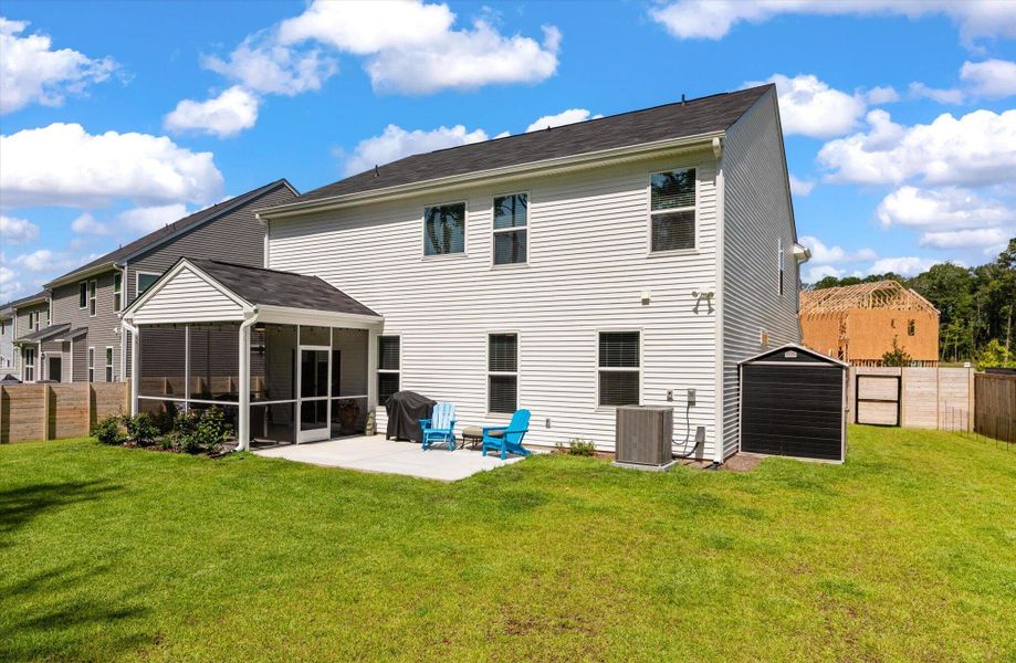 Exterior details and patio area of a home in Parker's Preserve, Ridgeville (Image 4).