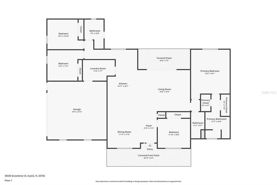 2D floor plan layout of this home in , Eustis, FL (Image 5).