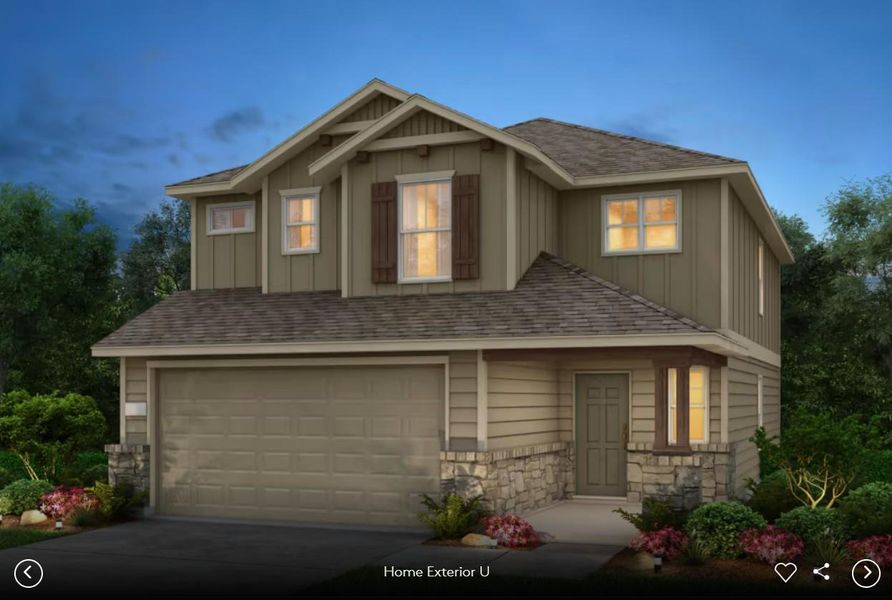 Pulte Homes, Lincoln elevation U, rendering Pulte Homes, Lincoln elevation U, rendering