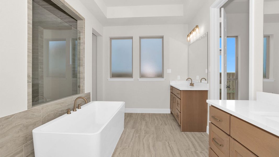 Furnished interior view inside a new home in Meridiana, Manvel (Image 6). Furnished interior view inside a new home in Meridiana, Manvel (Image 6).