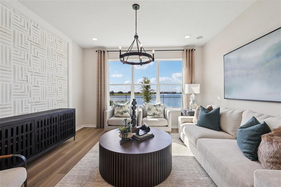 Furnished interior view inside a new home in Isla Mirada, San Antonio (Image 50).