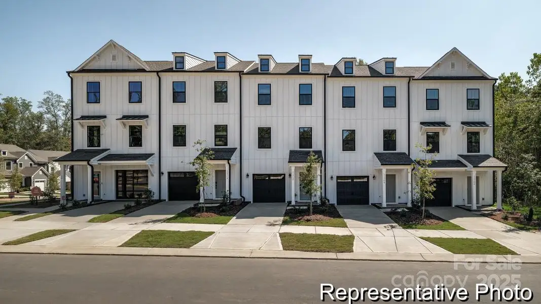 Front exterior of a new home in , Charlotte, NC, highlighting curb appeal (Image 1).