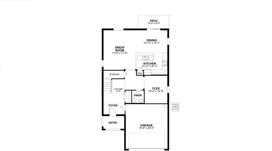 2D floor plan layout for the Innovation by M/I Homes in Southpointe, Palmetto, FL (Image 3).