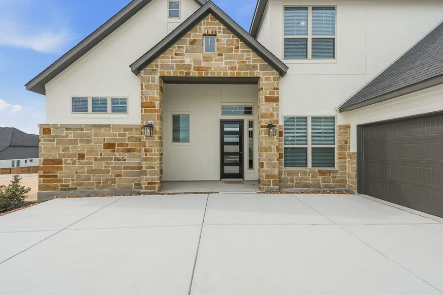 Representative exterior details of a home built from the Stafford by Chesmar Homes in Prominence 60's, San Antonio (Image 3). Representative exterior details of a home built from the Stafford by Chesmar Homes in Prominence 60's, San Antonio (Image 3).