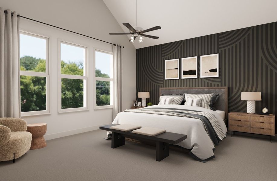 Representative furnished interior of a home built from the Northcliffe by Beazer Homes in Heath Golf and Yacht Club, Heath (Image 11).