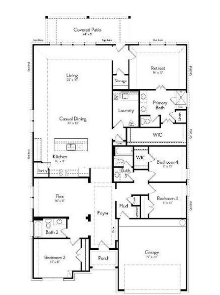2D floor plan layout of this home in , Crosby, TX (Image 2). 2D floor plan layout of this home in , Crosby, TX (Image 2).