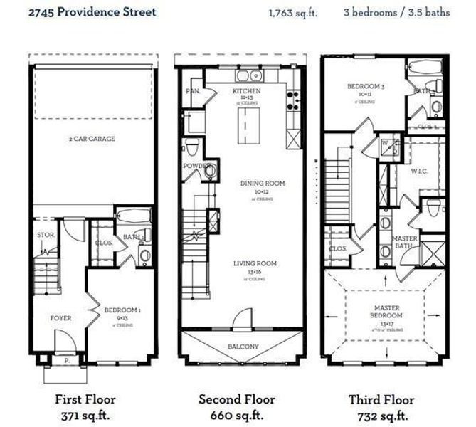 The floor plan for 2745 Providence St.