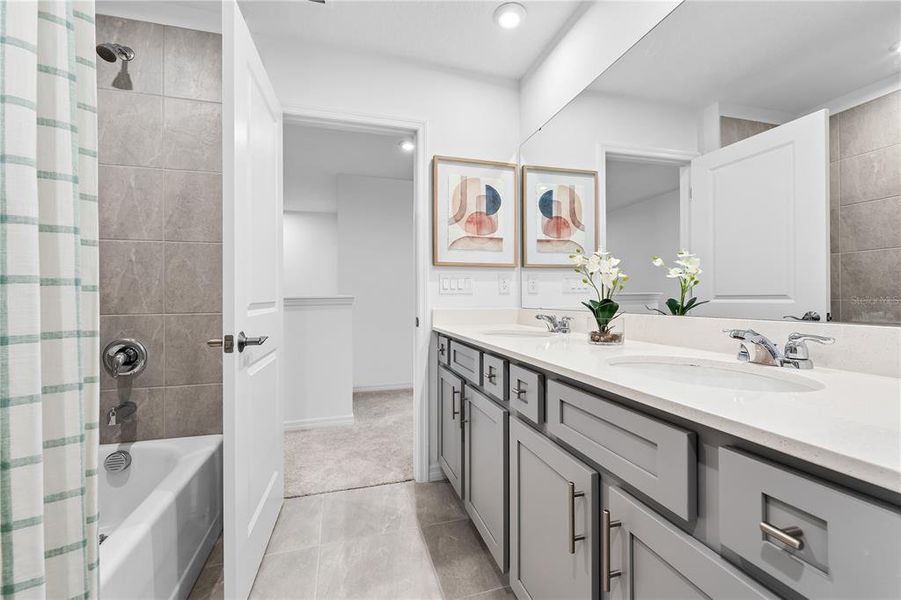 Furnished interior view inside a new home in Oakfield Trails, Parrish (Image 35). Furnished interior view inside a new home in Oakfield Trails, Parrish (Image 35).