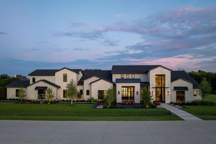 Front exterior of a new home in , Fairview, TX, highlighting curb appeal (Image 1).