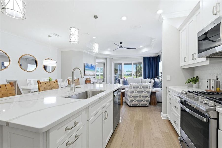 Furnished interior view inside a new home in , Venice (Image 10). Furnished interior view inside a new home in , Venice (Image 10).