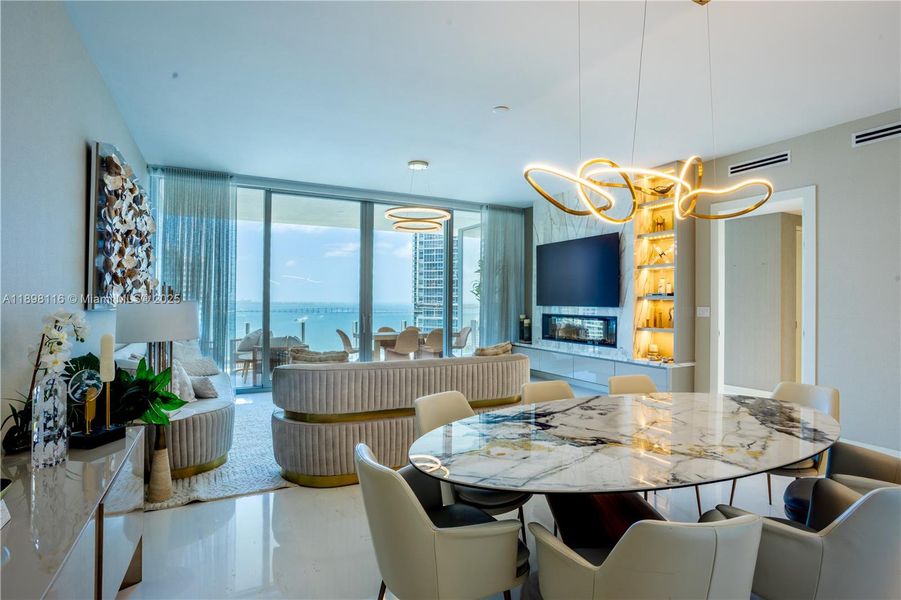 Furnished interior view inside a new home in Aston Martin Residences, Miami (Image 12). Furnished interior view inside a new home in Aston Martin Residences, Miami (Image 12).