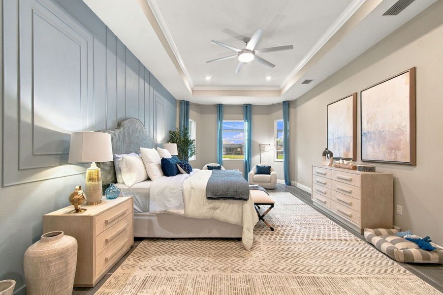 Representative furnished interior of a home built from the Joyce by William Ryan Homes in Pinecone Reserve, Brooksville (Image 22). Representative furnished interior of a home built from the Joyce by William Ryan Homes in Pinecone Reserve, Brooksville (Image 22).
