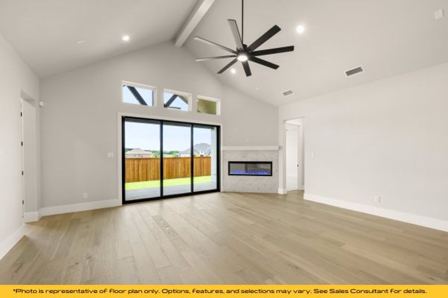 Representative unfurnished interior of a home built from the Taos by Stonefield Homes in Heath Golf and Yacht Club, Rockwall (Image 24).