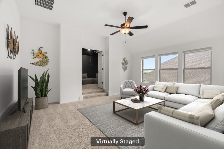 Furnished interior view inside a new home in Santa Rita Ranch, Liberty Hill (Image 29).