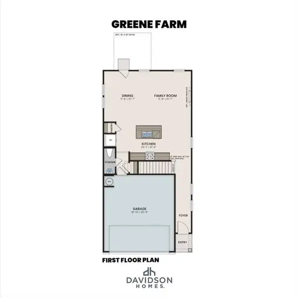 2D floor plan layout of this home in Greene Farm, Cartersville, GA (Image 4).