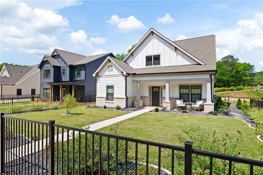 Front exterior of a new home in Ferguson Corners, Emerson, GA, highlighting curb appeal (Image 24).