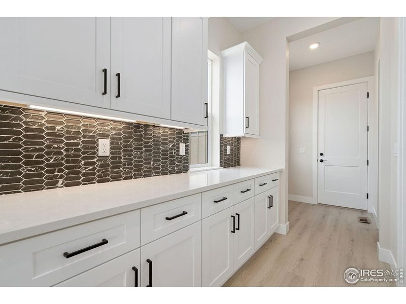 Furnished interior view inside a new home in Kitchel Lake at Serratoga Falls, Timnath (Image 9).