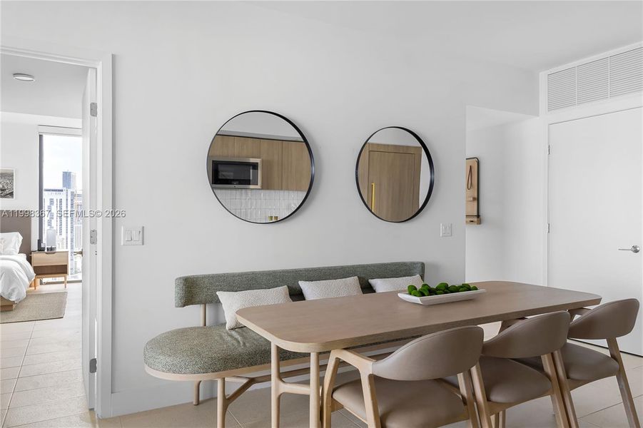 Furnished interior view inside a new home in , Miami (Image 53).