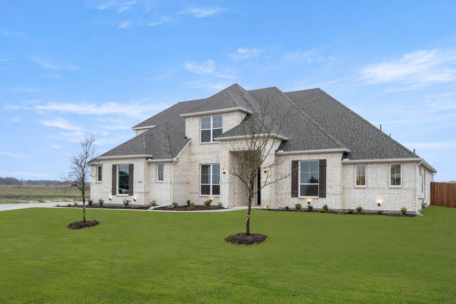 Representative exterior photo of a completed home built from the Dickson by Kindred Homes in Oak Creek Ranch, Waxahachie, TX (Image 22).